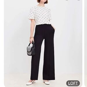 LOFT Women's Ponte Wide-Leg Pants